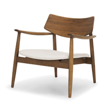 Load image into Gallery viewer, Upholstery And Solid Wood Arm Chair - Brown / Cream
