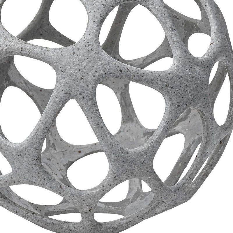 Hollow Orb Sculpture - Light Gray