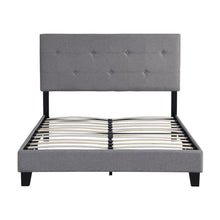 Load image into Gallery viewer, Modern Upholstered Platform Bed Frame With Button Tufted Headboard And Wood Slat Support
