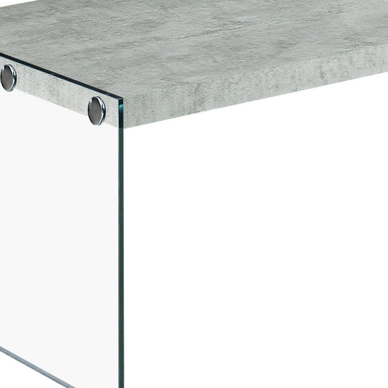 Glass Coffee Table - Gray And Clear