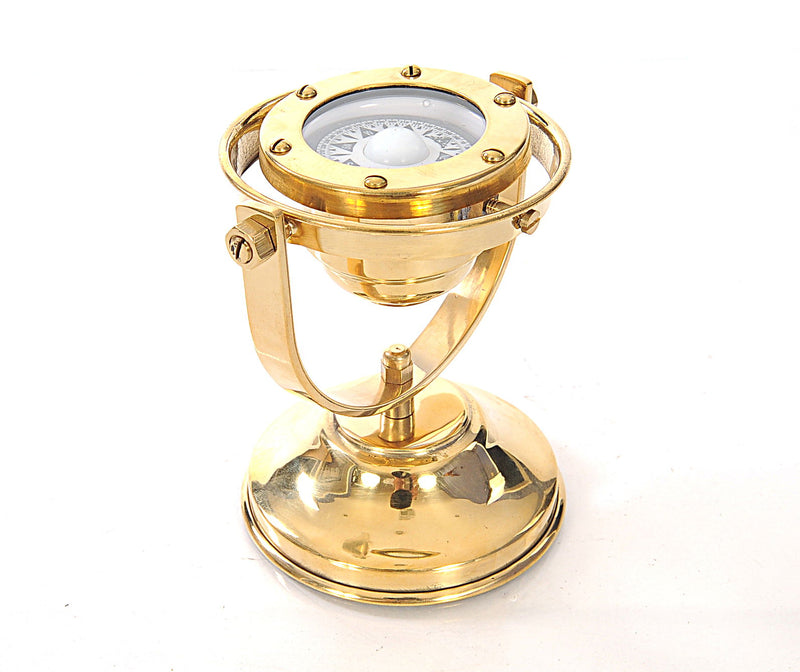 Gimbaled Compass - Gold