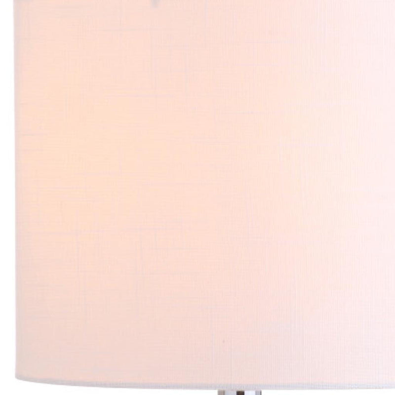 21" Novelty Table Lamp With Drum Shade - White