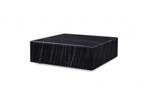 Load image into Gallery viewer, Genuine Marble And Brass Square Coffee Table - Black
