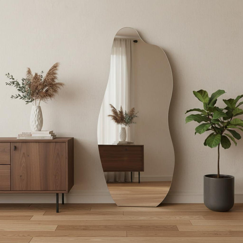 Abstract Freestanding Frameless Accent Mirror Accent - Clear