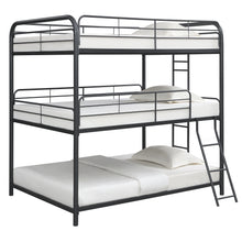 Load image into Gallery viewer, Furniture   Triple Bunk Bed, FULL/FULL/FULL, black
