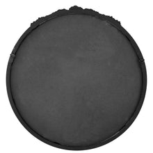 Load image into Gallery viewer, 30" Crowned Top Antiqued Glass Round Framed Accent Mirror - Black
