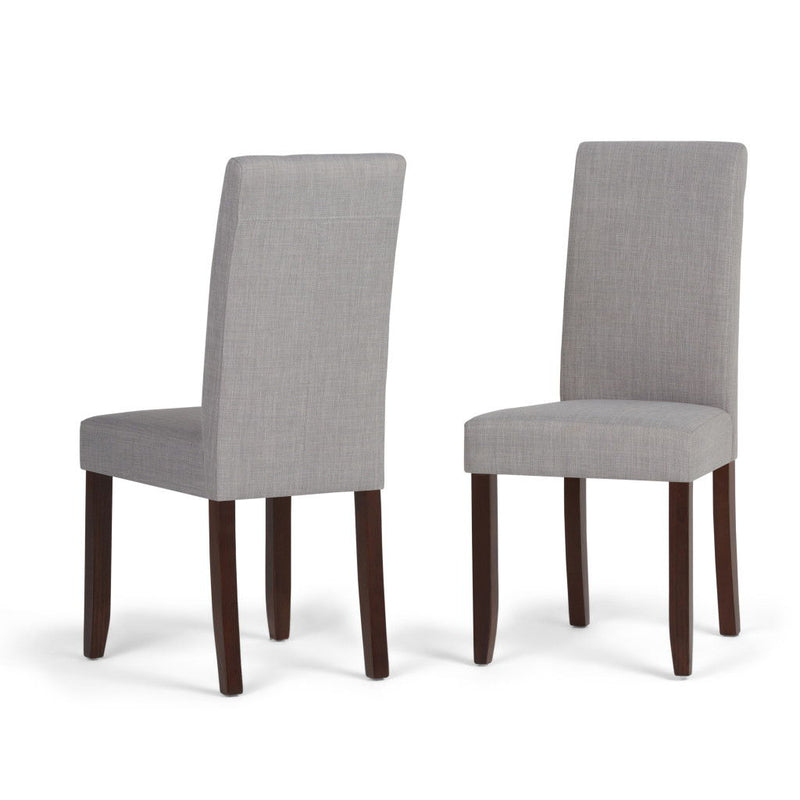 Wood Dining Parsons Chairs (Set of 2) - Gray / Brown