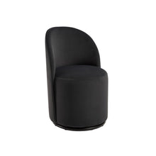 Load image into Gallery viewer, Velvet Curved Back Swivel Dining Arm Chair - Black
