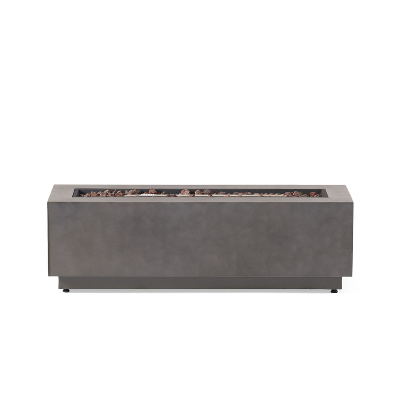 Modern Rectangular Iron Fire Pit 50, 000 Btu