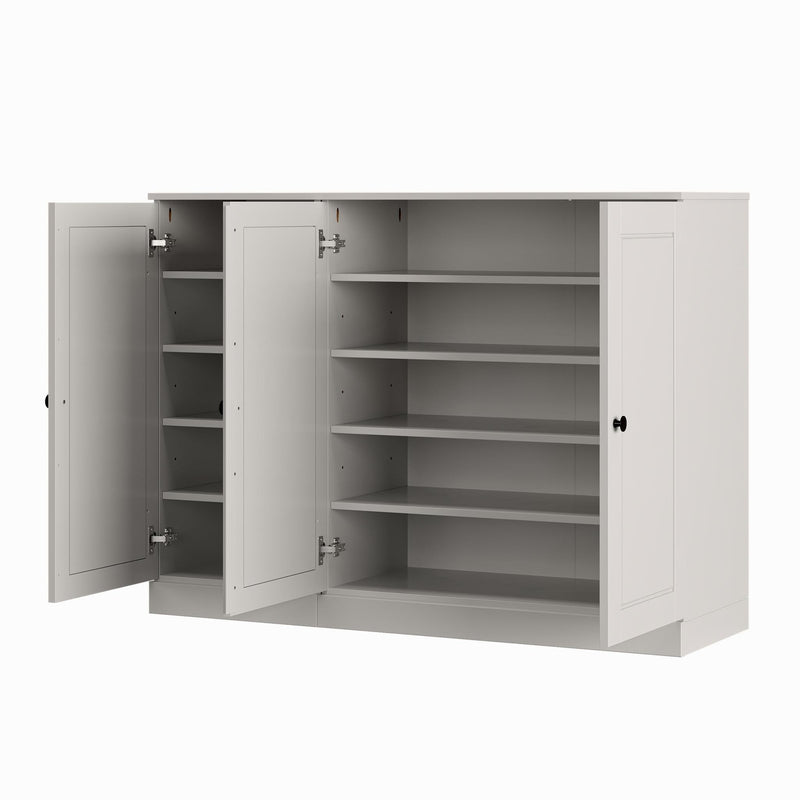 Solid Woodshoe Storage Cabinet (755973) - Off White