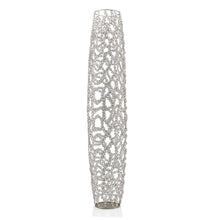 Load image into Gallery viewer, Oval Floor Vase With Faux Crystals (480046) - Silver
