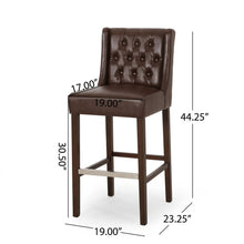 Load image into Gallery viewer, Solstara - Upholstered Dining Barstool With Button Tufted And Wing Back
