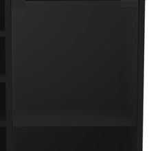 Load image into Gallery viewer, Rolling Dining Room Bar Cart With Wine Storage - Black

