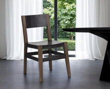 Load image into Gallery viewer, Metal Wood Open Back Dining Side Chair - Brown / Black
