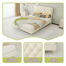 Load image into Gallery viewer, Upholstered Bed With Tufted Headboard
