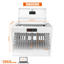 Load image into Gallery viewer, 16 Bay Charging Cabinet For Laptop book, Locking Charging Station
