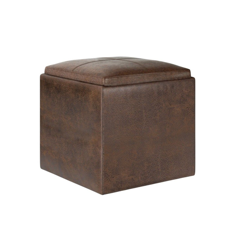 Storage Ottoman Upholstery - Brown