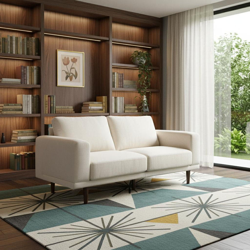 79" Fabric Solid Wood Sofa - Beige