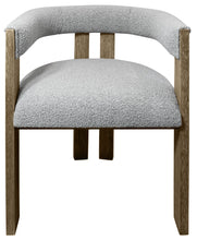 Load image into Gallery viewer, Upholstered Boucle Open Back Dining Arm Chair - Gray
