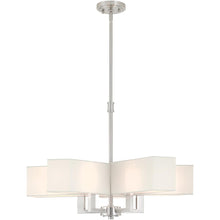 Load image into Gallery viewer, 21" Five-Light Dimmable Chandelier With Shades - Nickel
