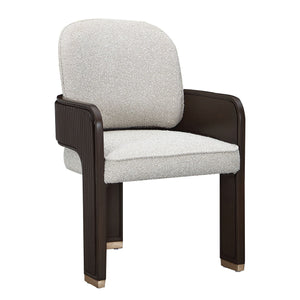 West Kensington - Dining Arm Chair - Buff / Medium Espresso