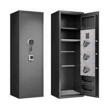 Load image into Gallery viewer, Gun Safes For Home Rifle And Pistols, Fingerprint Electronic Safe With Quick Access, Detachable Partition - Black
