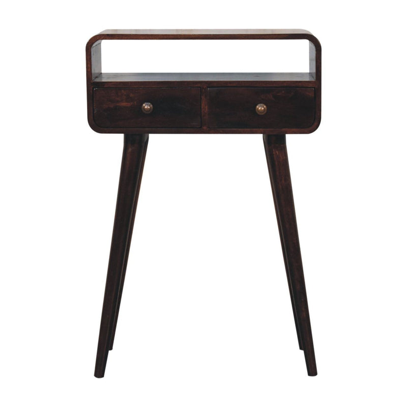 Solid Wood Console Table With Shelf With Drawer (723418) - Brown