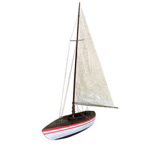 Load image into Gallery viewer, Hand Painted Model Boat - Black / Beige
