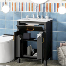 Load image into Gallery viewer, Bathroom Vanity Combo With Ceramic Sink, Luxurious Space-Saving Vanity, 2 Soft Close Doors
