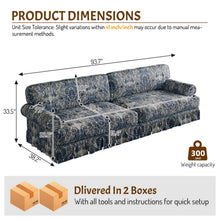 Load image into Gallery viewer, Luxuriously Comfortable Cloud Couch Sofa With Elegant Rolled Arms &amp; Pleated Skirt Design
