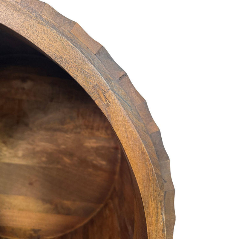 Round Drum Coffee Table (745566) - Chestnut