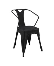 Load image into Gallery viewer, Metal Partially Open Back Dining Arm Chairs (Set of 4) - Black
