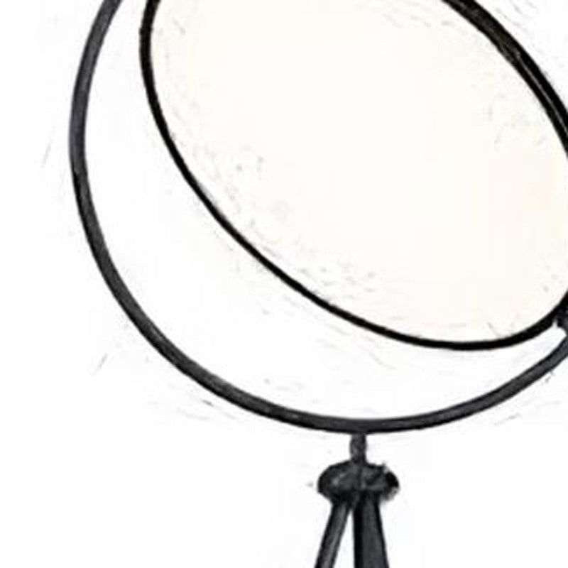 LED Tripod Floor Lamp With Black Metal Novelty Shade - Black