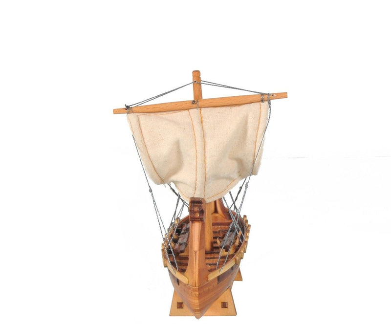 Hand Painted Decorative Boat (401868) - Natural