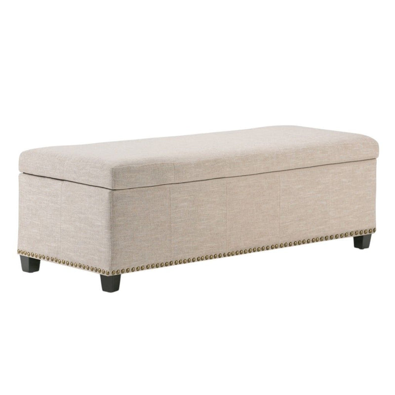 Upholstery Storage Ottoman - Dark Brown / Cafe Noir