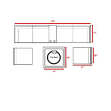 Load image into Gallery viewer, Contemporary Patio Seating Set With Fire Pit
