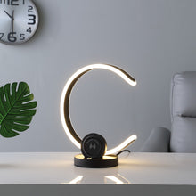 Load image into Gallery viewer, Contempo Shape LED With USB Desk or Table Lamp - Black
