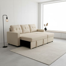 Load image into Gallery viewer, Convertible L Shaped Sectional Sleeper Sofa Bed, Saving Pull Out Couch
