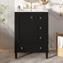 Load image into Gallery viewer, Bathroom Vanity With Integrated Basin, Soft Close Drawers, Door Mounted Double Layer Shelf
