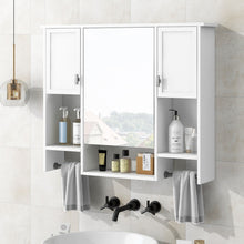 Load image into Gallery viewer, Wall Mounted Bathroom Storage Cabinet With Mirror, Medicine Cabinet With Towel Bar
