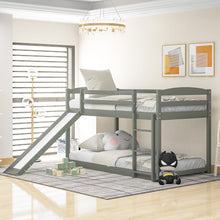 Load image into Gallery viewer, Twin over Twin Bunk Bed with Convertible Slide and Ladder , Gray(Old SKU:WF281725AAE)
