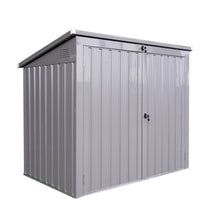 Load image into Gallery viewer, Garbage Bin Shed Stores 2 Trash Cans Metal Outdoor Bin Shed For Garbage Storage
