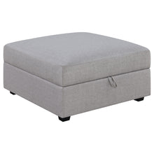 Load image into Gallery viewer, Austin - Square Upholstered Ottoman - Gray
