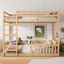 Load image into Gallery viewer, Stylish Bunk Bed With Ladder And Guardrails
