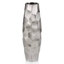 Load image into Gallery viewer, Faceted Geometric Cylinder Table Vase - Silver

