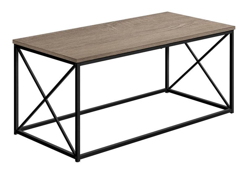 41" Metal Coffee Table - Taupe And Black