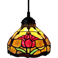 Load image into Gallery viewer, Unique Statement Tiffany Glass Dimmable Chandelier With Shades - Red / White
