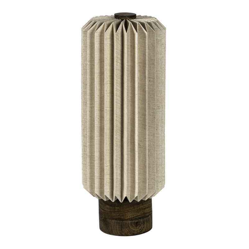 16" Geometric Bedside Lamp With Cylinder Shade - Natural
