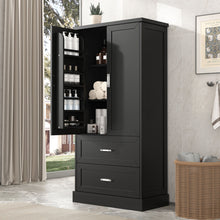 Load image into Gallery viewer, Tall Bathroom Storage Cabinet With 2 Doors And Drawers, Adjustable Shelf
