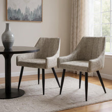 Load image into Gallery viewer, Tufted And Upholstered Fabric Dining Arm Chairs (Set of 2) - Taupe
